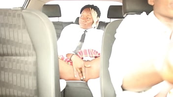 college girl masturbating next to her uber driver
